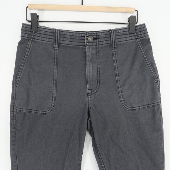 prAna Sancho Slim Pants Womens 4 Washed Gray Stretch Organic Cotton Bootcut - Picture 3 of 10